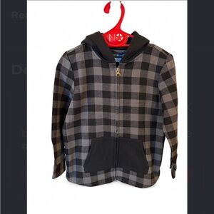Andy & Evan Checkered Hoodie - Black and Gray